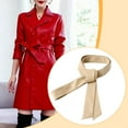 thumbnail image 6 of Trench Coats Waist Belt Windbreaker Strap Adjustable PU Leather Design for Women Girls Overcoat Dresses, 6 of 9