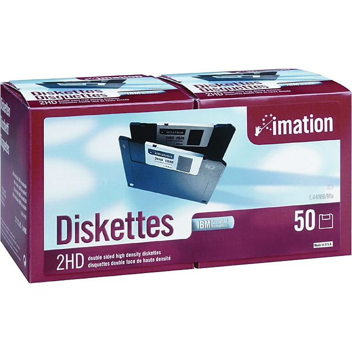 imation® 3.5 Diskettes 50/pack DS/HD IBM-Formatted 