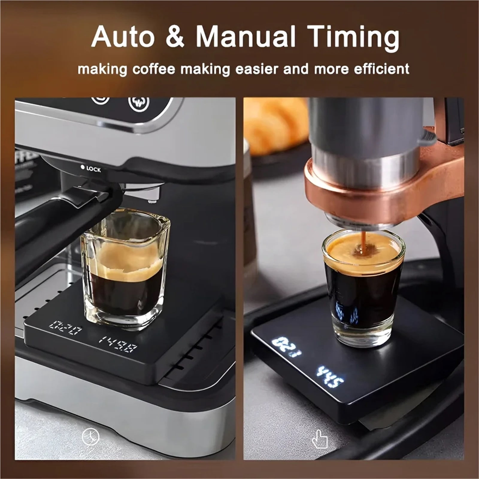 Digital Coffee Scale with Timer LED Screen Espresso USB 3kg Max.Weighing 0.1g High Precision Measures in Oz/ml/g Kitchen Scale