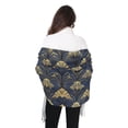 thumbnail image 4 of FORMRS Womens Scarf Winter Soft Long Big Warm Shawls Wrap Tassel Scarves, Gold Art Pattern, 4 of 9