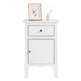 thumbnail image 4 of FCH 40*30*63cm Countryl Style MDF Spray Paint Curved Foot One Drawer One Door Night Table White, 4 of 8