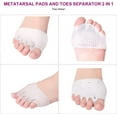 thumbnail image 3 of Metatarsal Pads and Toes Separator 2 in 1, 6 Pcs Gel Metatarsal Pads for Women and Men, Thick and Breathable Metatarsal Foot Pads with Toe Spacers, 3 of 5