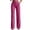 Hot Pink, variant on Womens Pinstriped Corduroy Dress Pants Elastic Waist Straight Wide Leg Commute Office Pants with Pockets