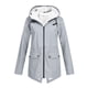 thumbnail image 1 of Chaquetas y abrigos casuales sin capucha de manga larga para mujer, chaqueta impermeable lisa, chaquetas para exteriores, impermeable con capucha, abrigo cortavientos para mujer, 1 of 6