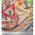 thumbnail image 1 of Soimoi Rayon Fabric Animal Skin & Triangle Geometric Print Fabric by the Yard 42 Inch Wide, 1 of 1