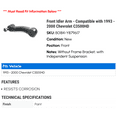 thumbnail image 2 of Front Idler Arm - Compatible with 1993 - 2000 Chevy C3500HD 1994 1995 1996 1997 1998 1999, 2 of 2