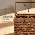 thumbnail image 5 of Best Choice Products Handwoven Silverware Organizer w/ Handle, 4 Compartment Flatware Organizer- Chestnut, 5 of 9