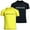Black/Yellow, variant on Boys' Short Sleeve Rash Guard Shirt – 2 Pack UPF 50+ Quick Dry Sun and Sand Protection Swim Shirt (2T-14)