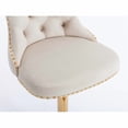 thumbnail image 5 of Swivel Velvet Barstools Adjusatble Seat Height from 25-33 Inch,Modern Upholstered Bar Stools with Backs Comfortable Tufted for Home Pub and Kitchen Island,Set of 2, 5 of 5