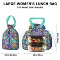 thumbnail image 5 of Paisley Pattern Drawstring Lunch Bag Women - Drawstring Lunch Bag Insulated for Work Office - Stain-Resistant Large Lunchbags for Women with Multi-Pockets, 5 of 6