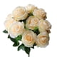 thumbnail image 3 of Ramo de flores de rosas artificiales banquete de boda nupcial tela de seda ramo de rosas falsas, champán 11 cabezas Advancent HA6516-05B, 3 of 6