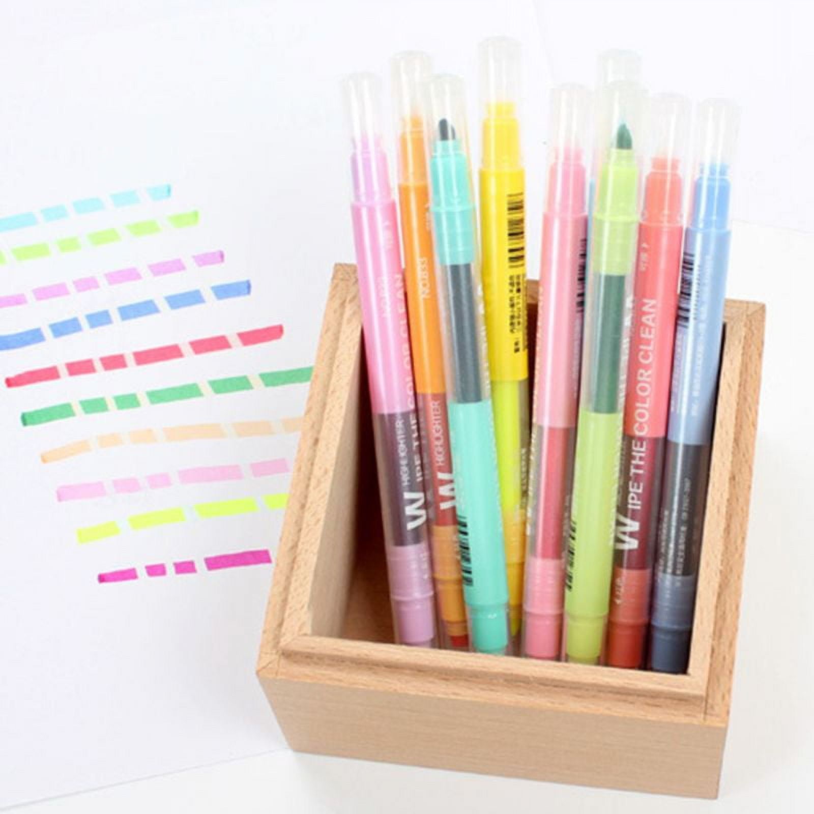 Qingy-6pcs/set Painting Marker Pen Highlighter Pen for Newspaper Kawaii Creative Art Supplies Cute High Quality, Other