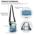 thumbnail image 6 of HELLHERO Flowers Dragonfly Women Crossbody Bag 2 Layers Polyester Women 4.33"x1.97"x7.09" for Outdoor Travel, 6 of 7
