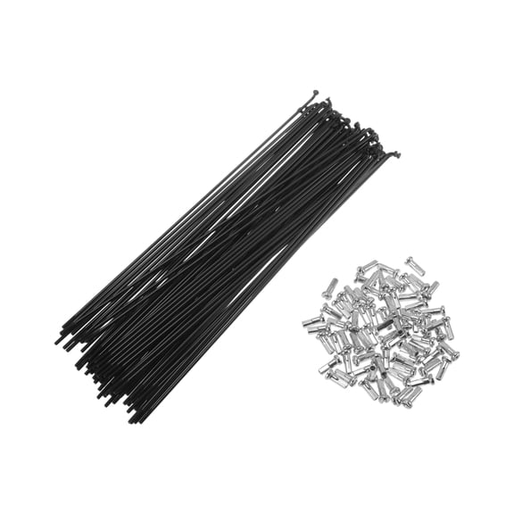 72 Set 14G Bicycle Spoke 197mm Bike Wheel Spoke Carbon Steel Black