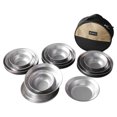 thumbnail image 1 of 16pcs Camping Tableware Sets Reusable Stainless Steel Plates and Bowls, 1 of 8