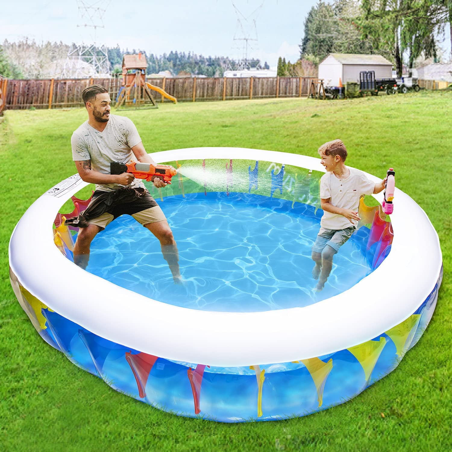 YGFZ 2021 Summer Hot top Inflatable Pool Family Water Game Play Center for Kids 3 Swimming Pool 