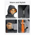 thumbnail image 7 of Wantdo Boy's Waterproof Ski Jacket Warm Winter Snow Coat Hooded Raincoats Grey 10/12, 7 of 7