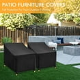thumbnail image 6 of Outdoor Chair Covers, 210D Patio Furniture Covers Waterproof, Lawn Furnitures Covers Fits up to 33W x 33D x 36H Inches, Black, 2 Pack, 6 of 6