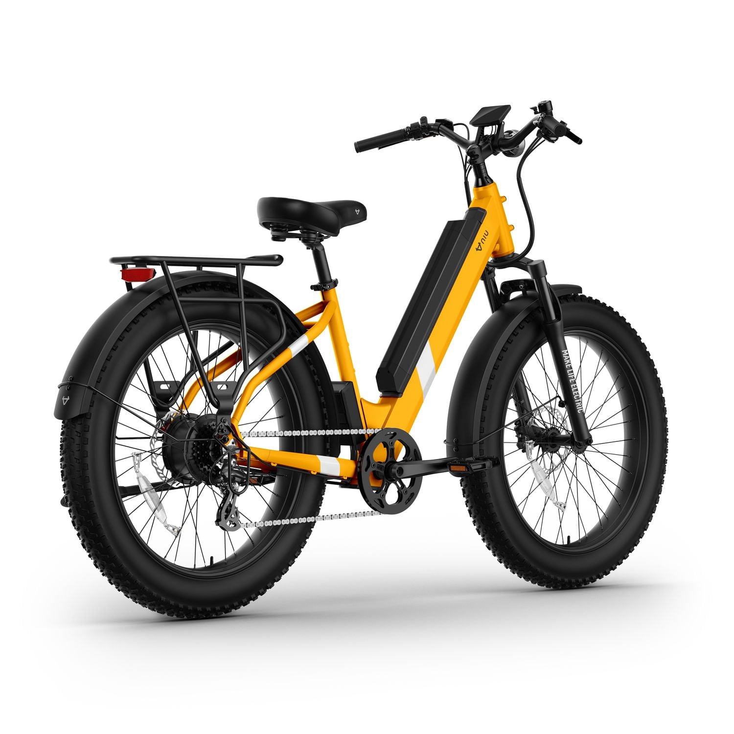 NIU BQi Fat Tire 300 Electric Bike - Yellow