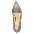 thumbnail image 2 of YDN Women Sexy Pointed Toe Studded Pumps Slip on Low Chunky Heel Loafers Fashion Work Formal Dress Shoes Size 5 Silver Gray, 2 of 3