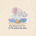 thumbnail image 4 of Inktastic My Nana Loves Me to the Moon and Back Elephant Family Boys or Girls Baby T-Shirt, 4 of 5