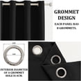 thumbnail image 6 of JIATER Blackout Curtains Set of 2 Panels for Bedroom Living Room 42 x 63 in,Thermal Insulated Room Darkening Blackout Curtains with Grommet,Black, 6 of 9
