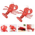 thumbnail image 3 of 2Pcs Ocean Sea Animal Creatures Figures Simulation Lobster Squeezing Toys, 3 of 8