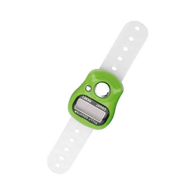 Finger Counter, 5 Digit LCD Hand Tally Counter with Resettable Button and Adjustable Silicone Belt, for Praying Walking Golf Counting Sports Tally