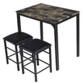 thumbnail image 3 of 3 Piece Counter Height Dining Set Faux Marble Table HW57058color WC, 3 of 14
