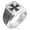 Silver, variant on Stainless Steel Pattee Iron Cross Needle Stripe Pattern Biker Style Polished Ring