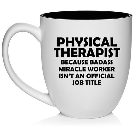 

Physical Therapist Miracle Worker Job Title Funny Ceramic Coffee Mug Tea Cup Gift (16oz White)