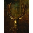 thumbnail image 2 of Richard La Barre Goodwin 19x24 Gold Ornate Framed and Double Matted Museum Art Print Titled - Stag Resting, Colorado Springs, 2 of 4