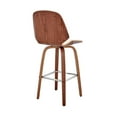 thumbnail image 6 of 26" Cream Faux Leather Swivel Seat Wooden Bar Stool, 6 of 10