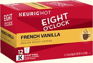 Eight O'Clock French Vanilla Medium Roast K-Cup Coffee Pods, 12 Ct