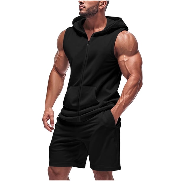 Hombres Chaqueta Casual Color Sólido Versátil Botón Solapa Algodón Lino sin Mangas Superior, Chaquetas de Ropa Exterior Casual con Capucha