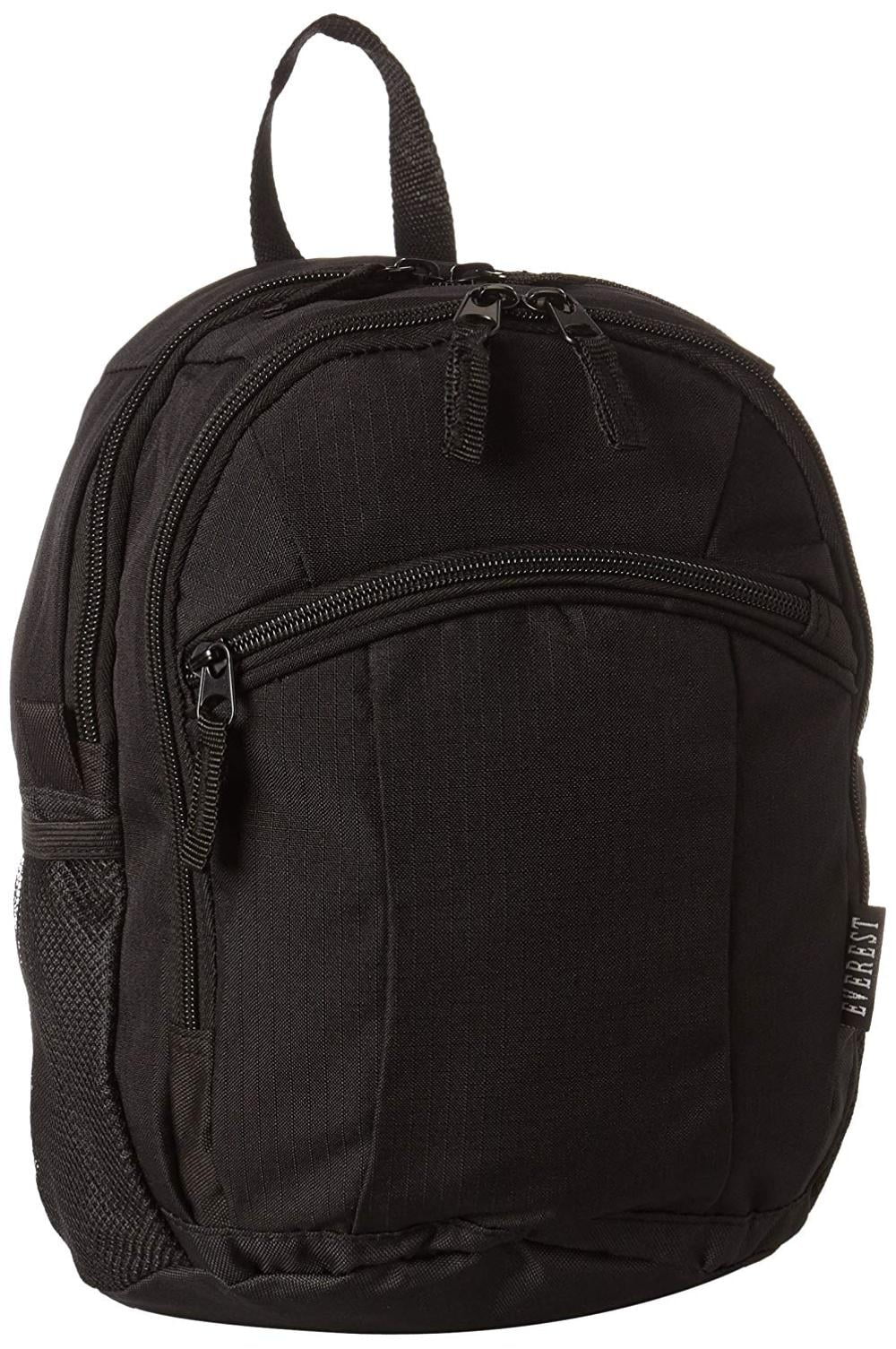 Everest - Deluxe Small Backpack, Black, One Size, Dimensions 9.5 x 6 x 13 (LxWxH) By everest ...