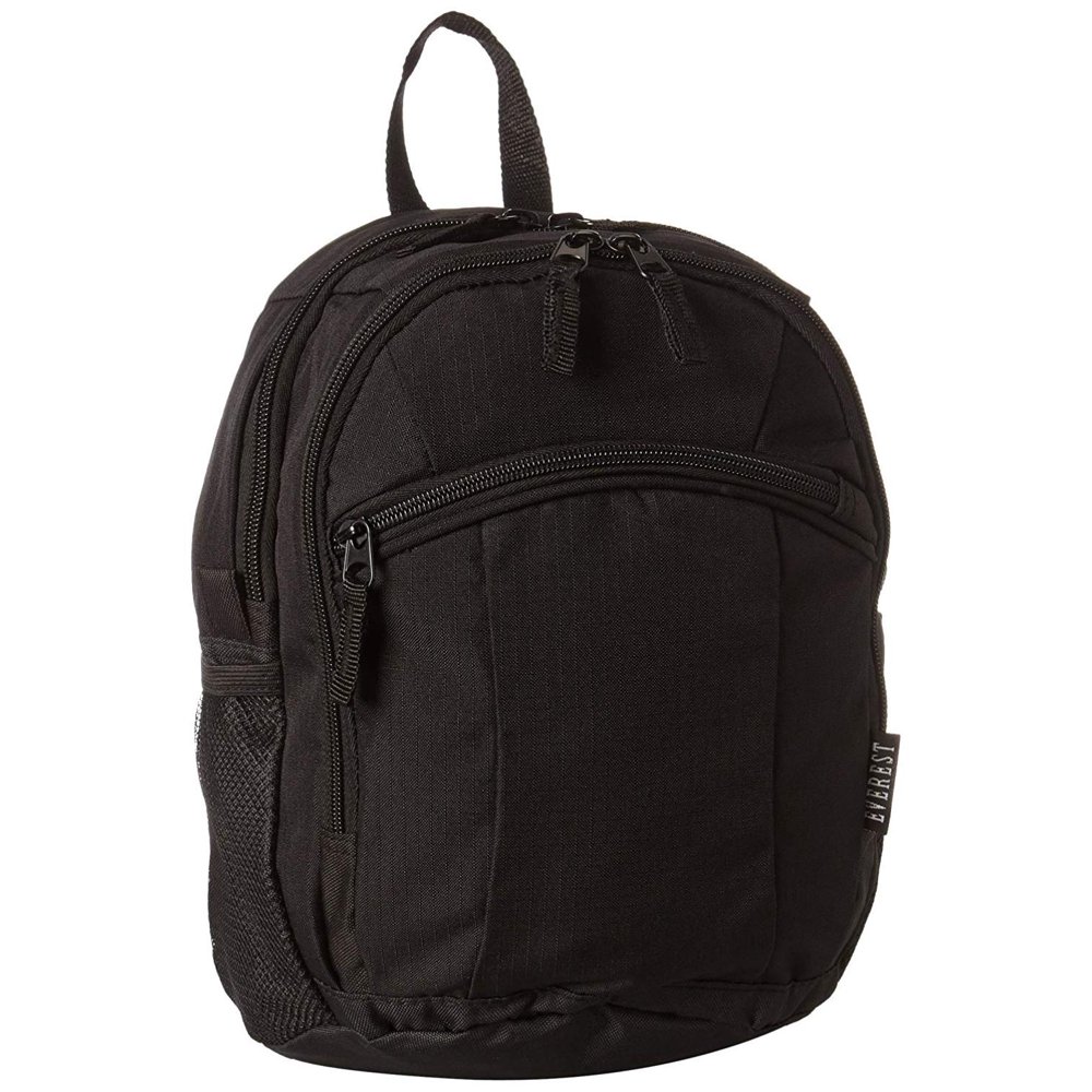 Everest Deluxe Small Backpack, Black, One Size, Dimensions 9.5 x 6 x