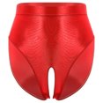 thumbnail image 5 of Lencería para mujer, ropa interior con entrepierna abierta, cintura elástica, bragas elásticas brillantes, calzoncillos sexis de talle alto, ropa de dormir para discoteca, 5 of 5
