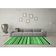 thumbnail image 3 of Ahgly Company Indoor Round Abstract Emerald Green Modern Area Rugs, 4' Round, 3 of 4
