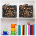 thumbnail image 6 of Yayeee Canvas Storage Basket with Handles for Shelves Fabric Bins Closet Organizer, Cows and Flowers, 6 of 8