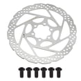 thumbnail image 1 of 180mm Bicicleta Disco Freno Rotor Bicicleta Rotor con 6 Tornillos Color Plateado Tono, 1 of 1