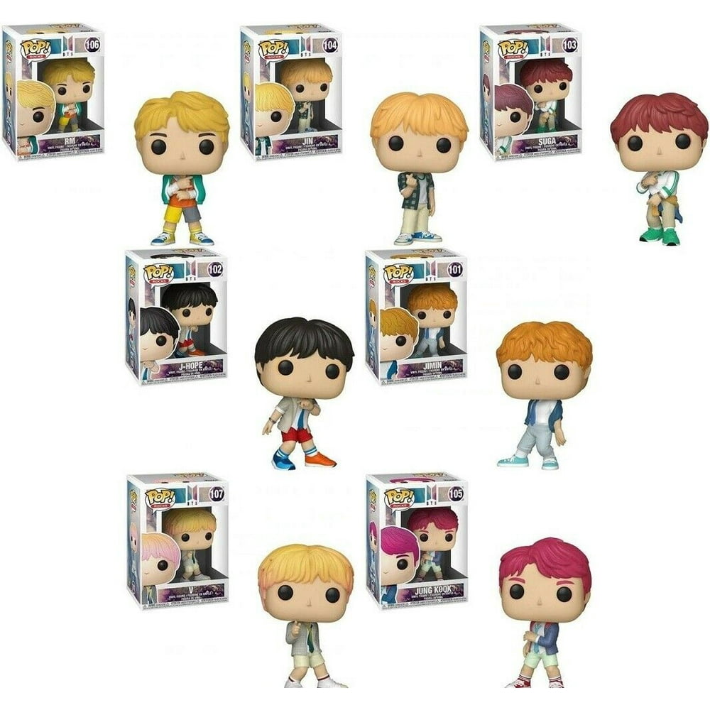 BTS Funko POP Bundle of 7 Rocks w POP Protector