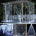 thumbnail image 3 of Window Curtain String Light 100 LED Plug Powered Waterproof Lights for Home Garden Wall Decorations, 3 of 6