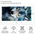 thumbnail image 2 of Wolf Translucent Chiffon Silk Scarf - Breathable Light Women's Fashion Wrap Shawl 70.86x28.7in, 2 of 6