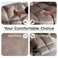 thumbnail image 7 of CANMOV Fabric Recliner, Camel, 7 of 7