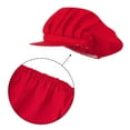 thumbnail image 5 of TOPTIE Short Brim Chef Hat for Women - Adjustable, Breathable Hair Net for Kitchen Cooking, Food Service, Working-Red, 5 of 7