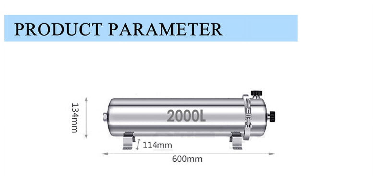 INTBUYING Water Filter PVDF Ultrafiltration Membrane Water Purifier 2000L/h 304 Stainless Steel