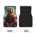 thumbnail image 2 of Honeii Meditating Golden Retriever Print Car Foot Mat Four-Piece Set - Front & Rear Universal Car Floor Mats for SUVs, Trucks, Sedans, 2 of 7