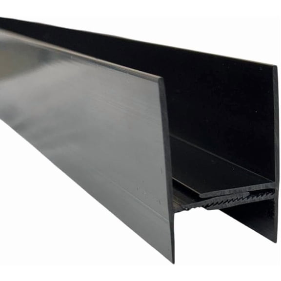 Fits-All Storm Door Sweep Bottom Expander, Adjustable Height, 32–36-inch, Dual Rubber Seal, Black/White - Made in USA (Black, 32 inch)