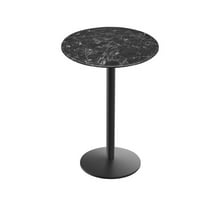Holland Bar Stool 42 in. Indoor & Outdoor All-Season Table with 32 in. Dia. Round Black Marble Top